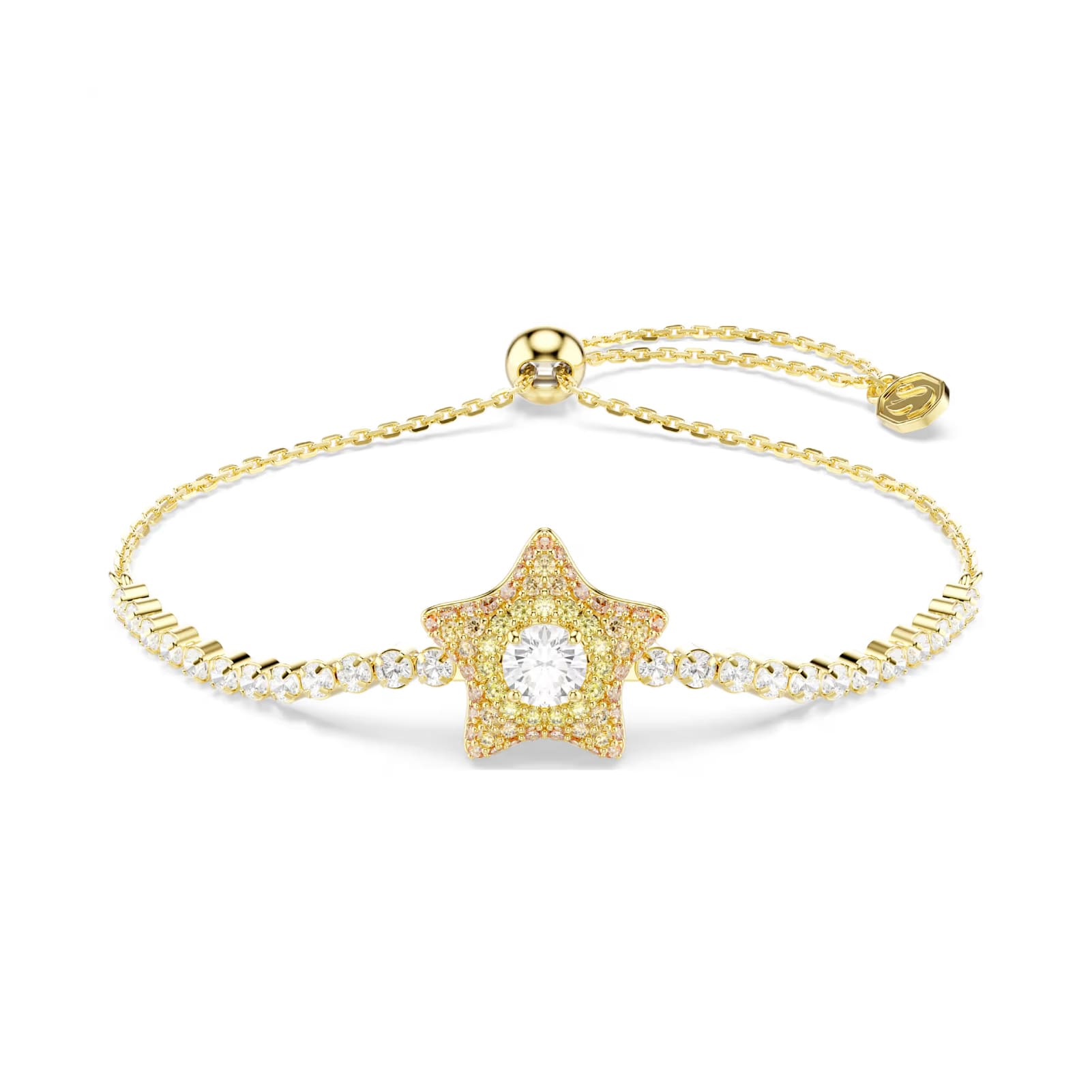 Bracciale Swarovski Sublima lega oro e cristalli con stella 24 cm