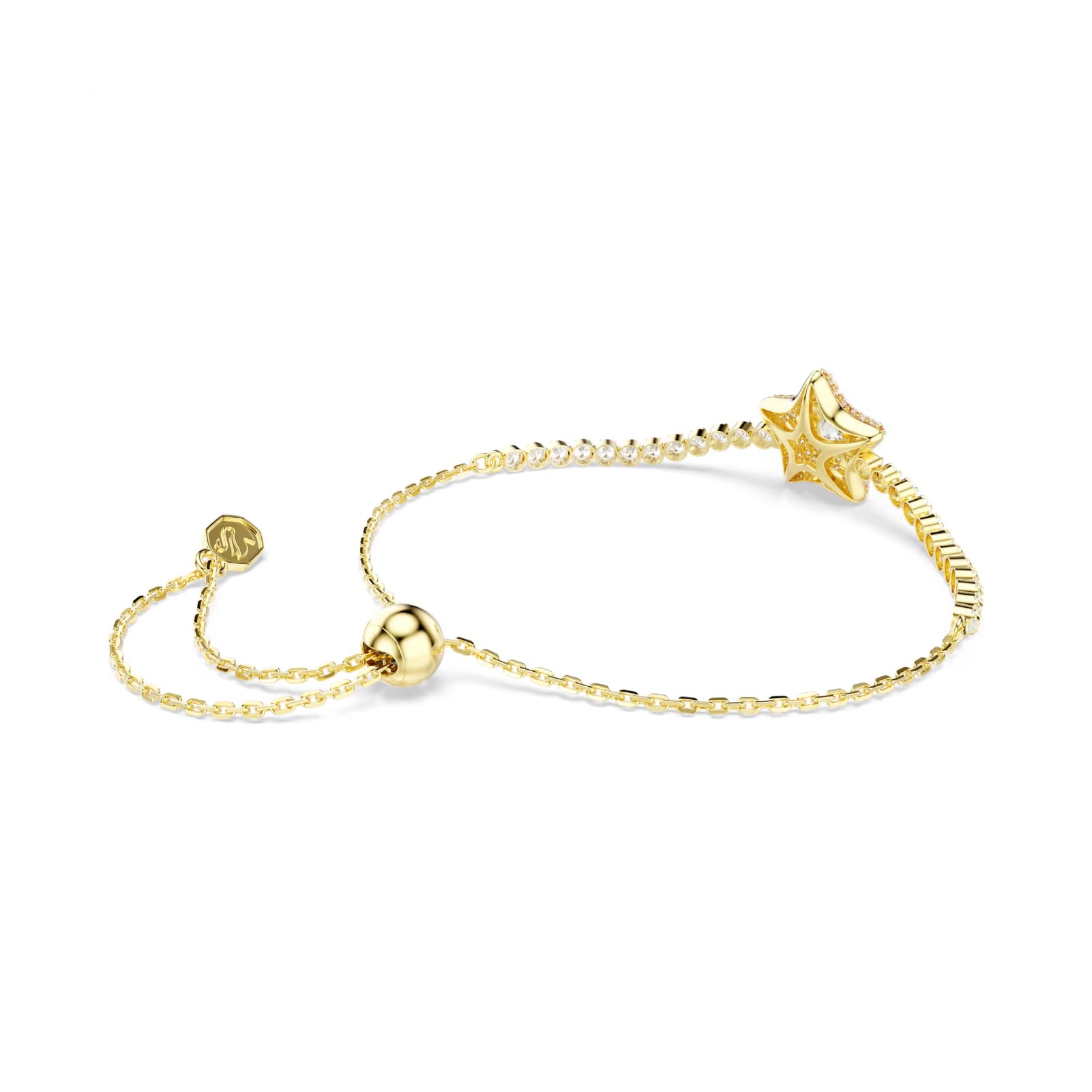 Bracciale Swarovski Sublima lega oro e cristalli con stella 24 cm