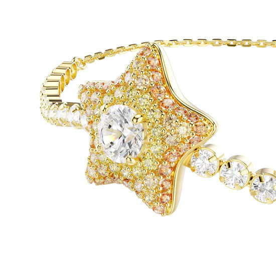 Bracciale Swarovski Sublima lega oro e cristalli con stella 24 cm