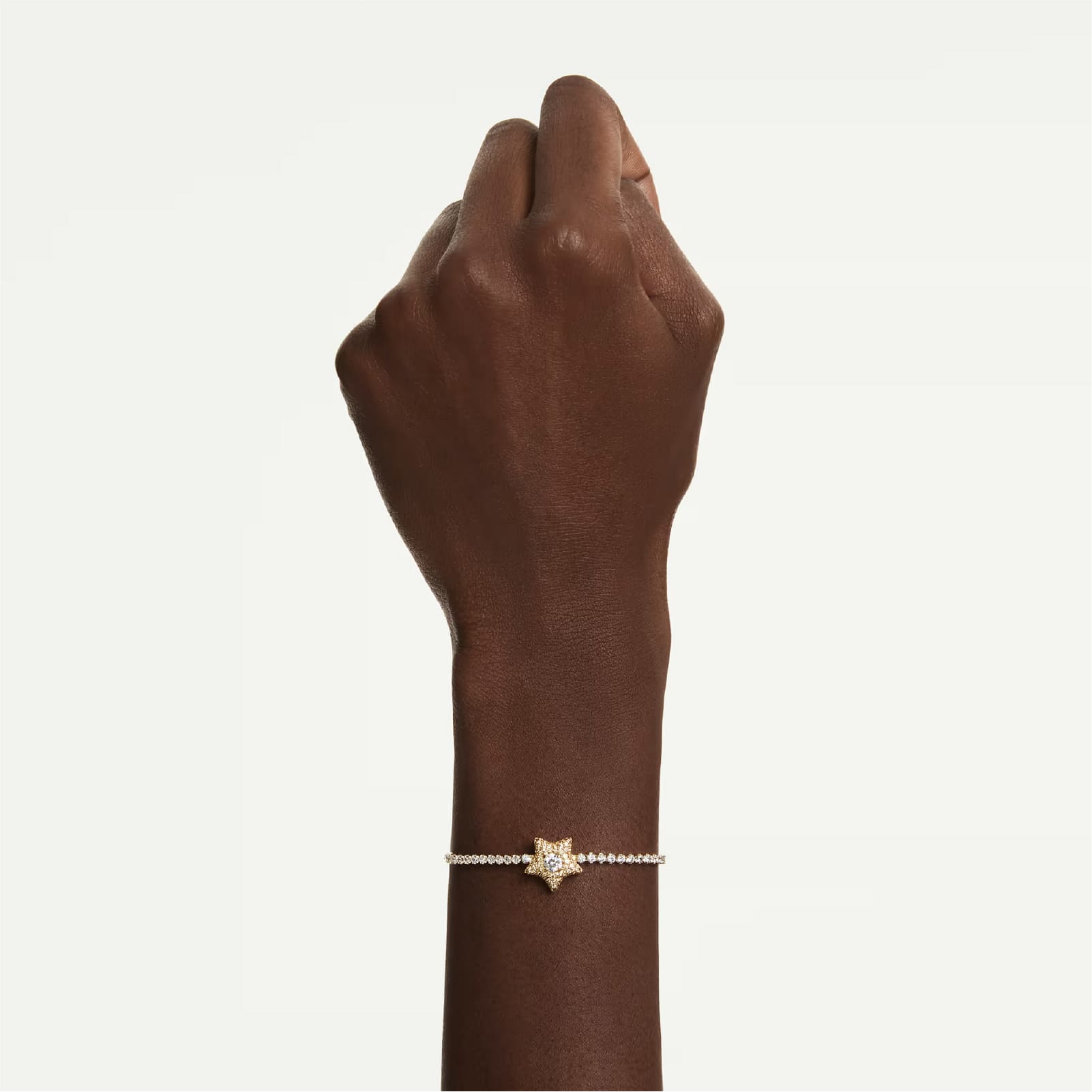 Bracciale Swarovski Sublima lega oro e cristalli con stella 24 cm