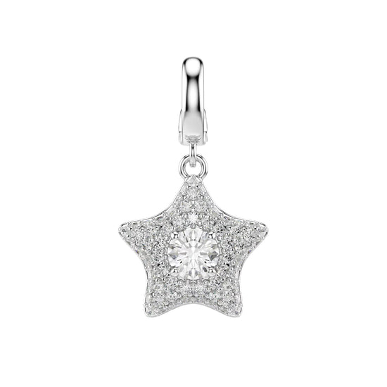 Charm pendente Swarovski Sublima in lega e zirconi stella MISURA UNICA