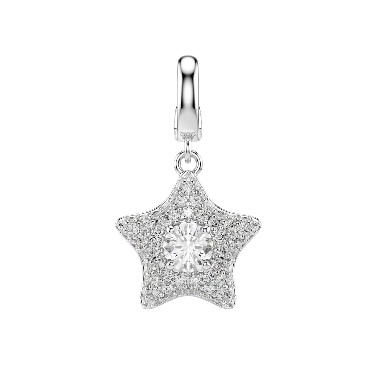 Charm pendente Swarovski Sublima in lega e zirconi stella MISURA UNICA