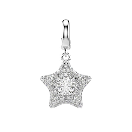 Charm pendente Swarovski Sublima in lega e zirconi stella MISURA UNICA