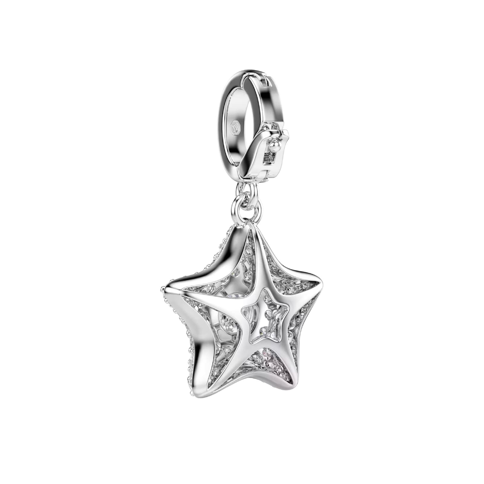 Charm pendente Swarovski Sublima in lega e zirconi stella MISURA UNICA