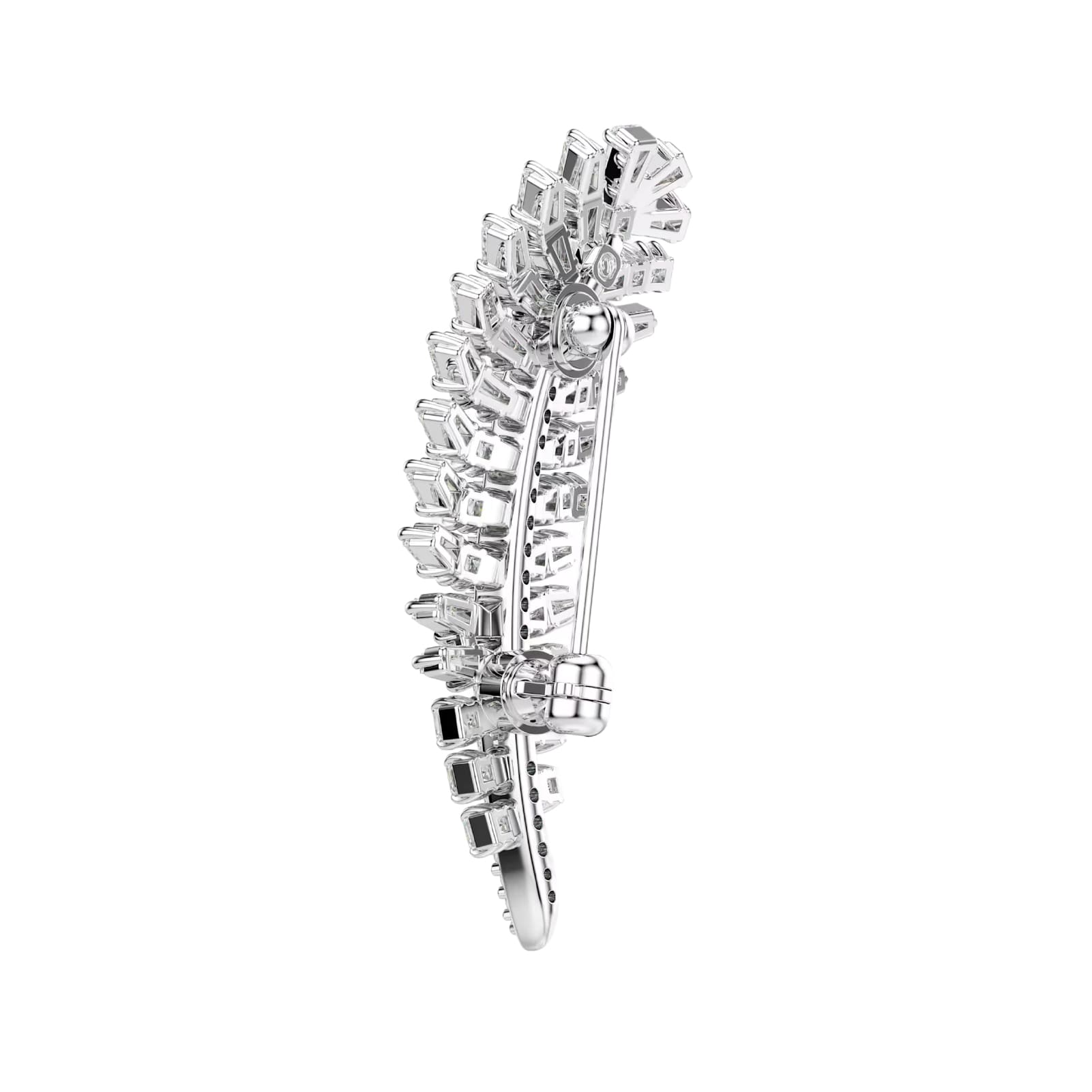 Spilla Swarovski Vienna lega argento e piuma di zirconi MISURA UNICA