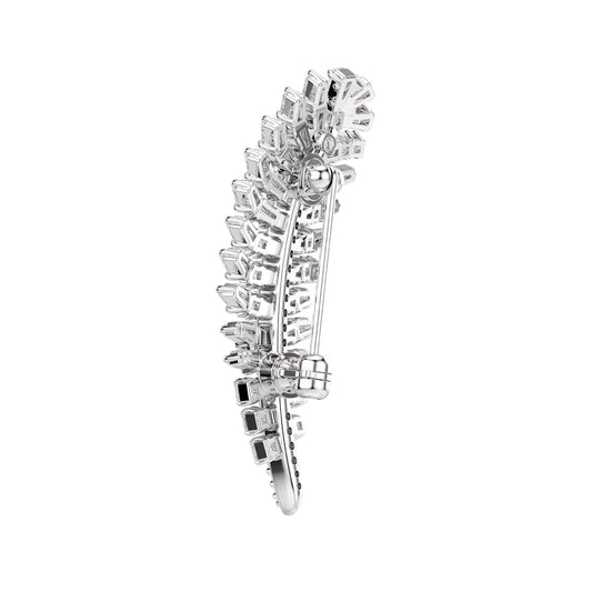 Spilla Swarovski Vienna lega argento e piuma di zirconi MISURA UNICA
