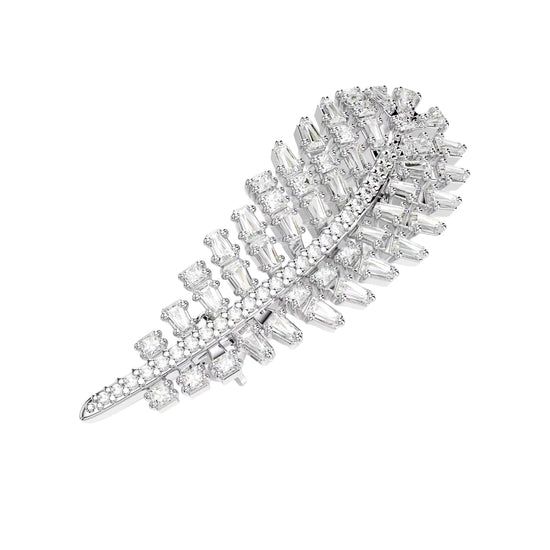 Spilla Swarovski Vienna lega argento e piuma di zirconi MISURA UNICA