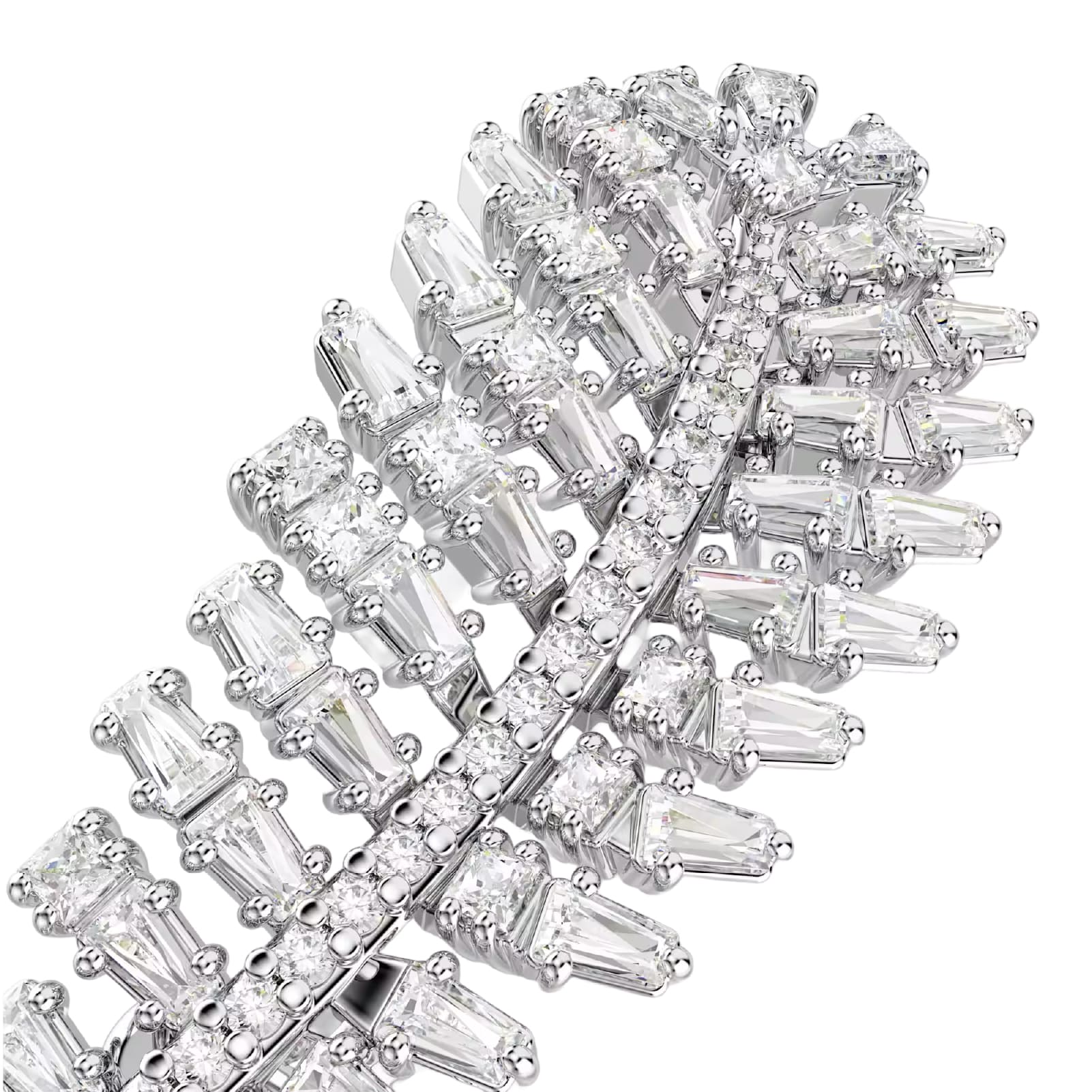 Spilla Swarovski Vienna lega argento e piuma di zirconi MISURA UNICA