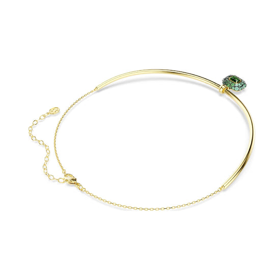 Collana semirigida Swarovski Sublima lega oro cristalli verde MISURA UNICA