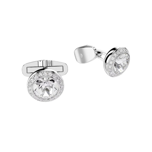 Gemelli Swarovski Una Angelic lega argento e cristalli MISURA UNICA