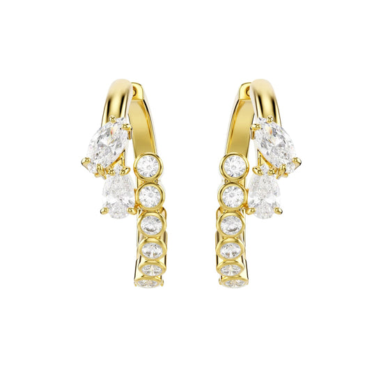 Orecchini cerchio Swarovski Mesmera lega dorata e zirconi MISURA UNICA