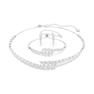 Set collana bracciale orecchini Swarovski Mesmera lega argento MISURA UNICA