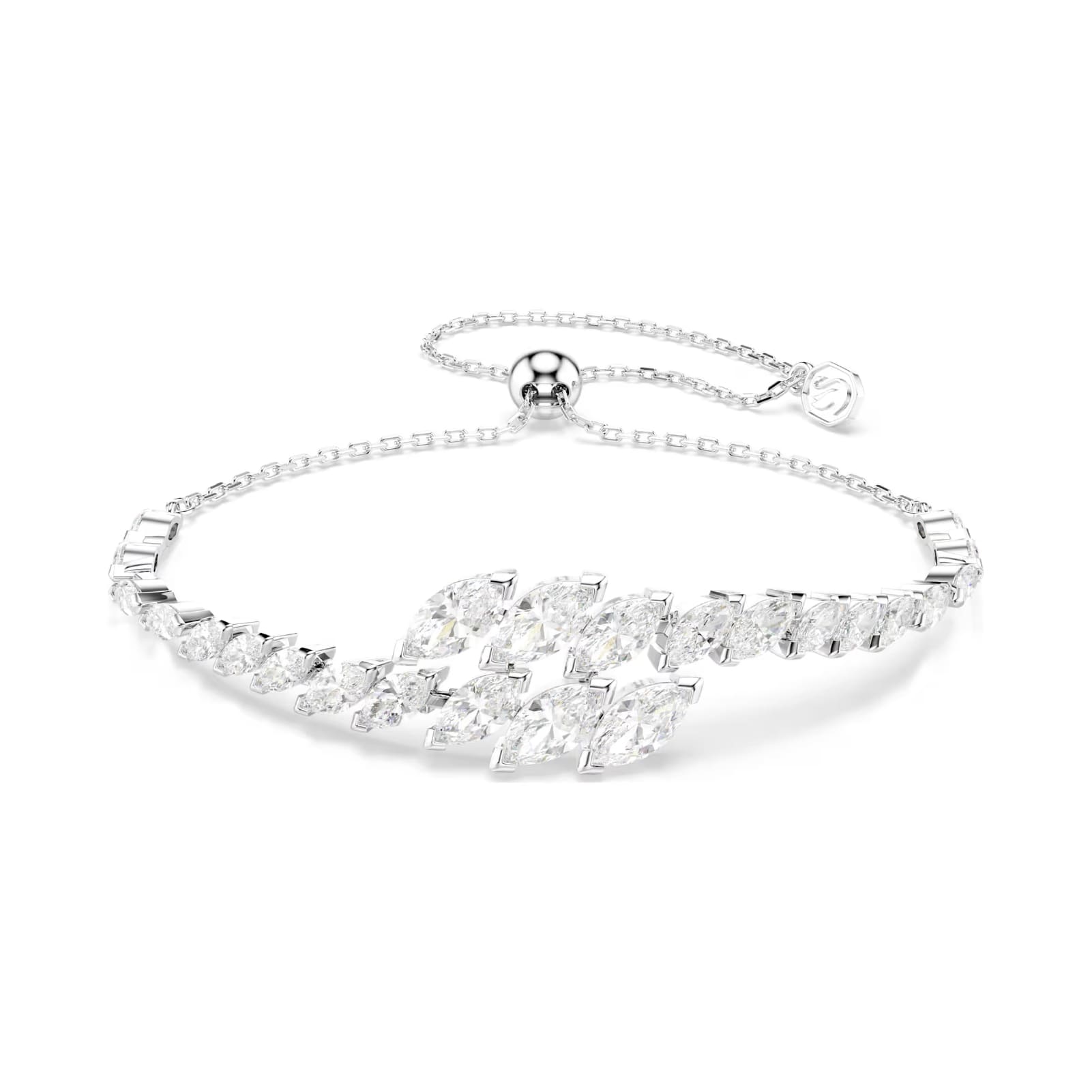 Set collana bracciale orecchini Swarovski Mesmera lega argento MISURA UNICA