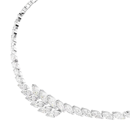 Set collana bracciale orecchini Swarovski Mesmera lega argento MISURA UNICA