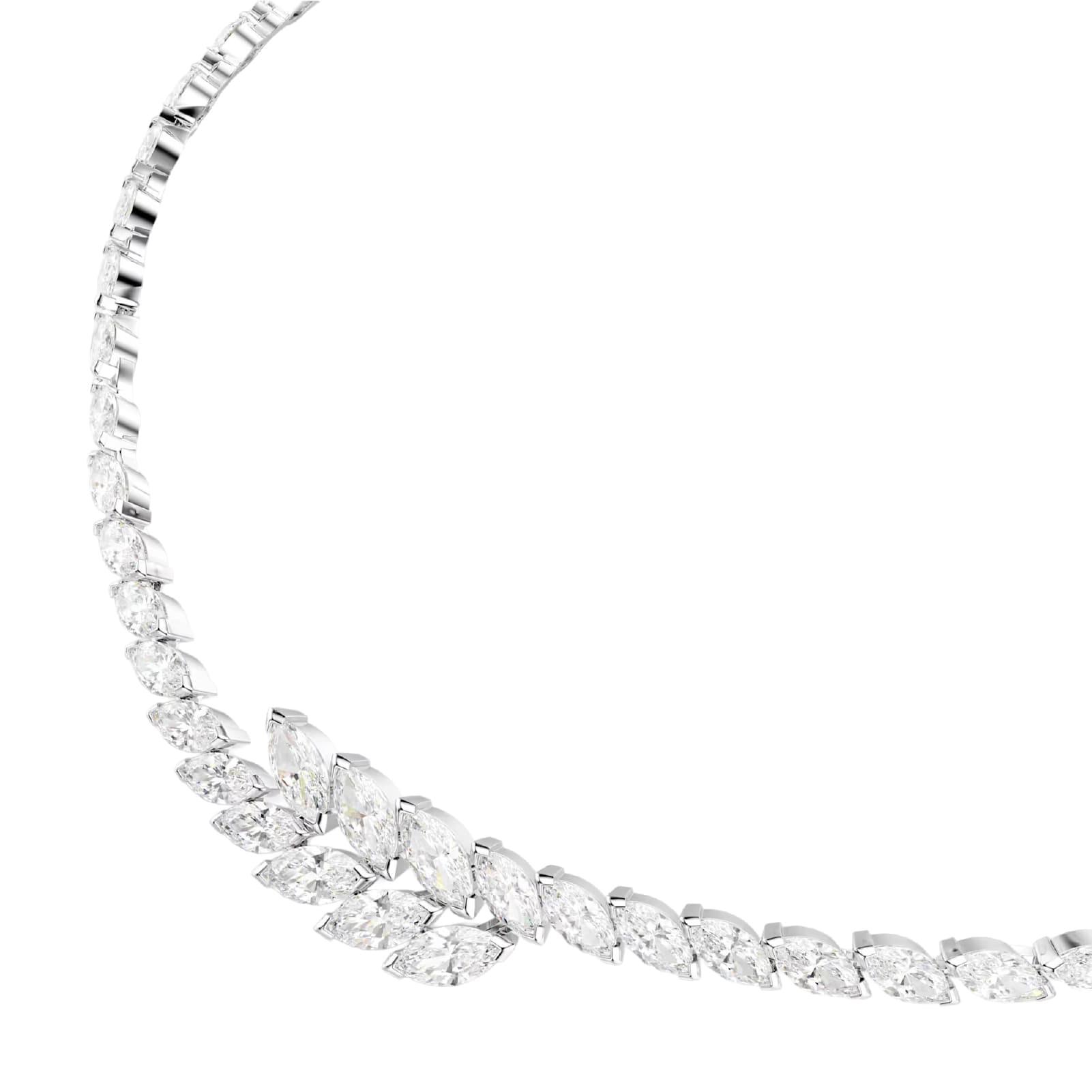 Set collana bracciale orecchini Swarovski Mesmera lega argento MISURA UNICA