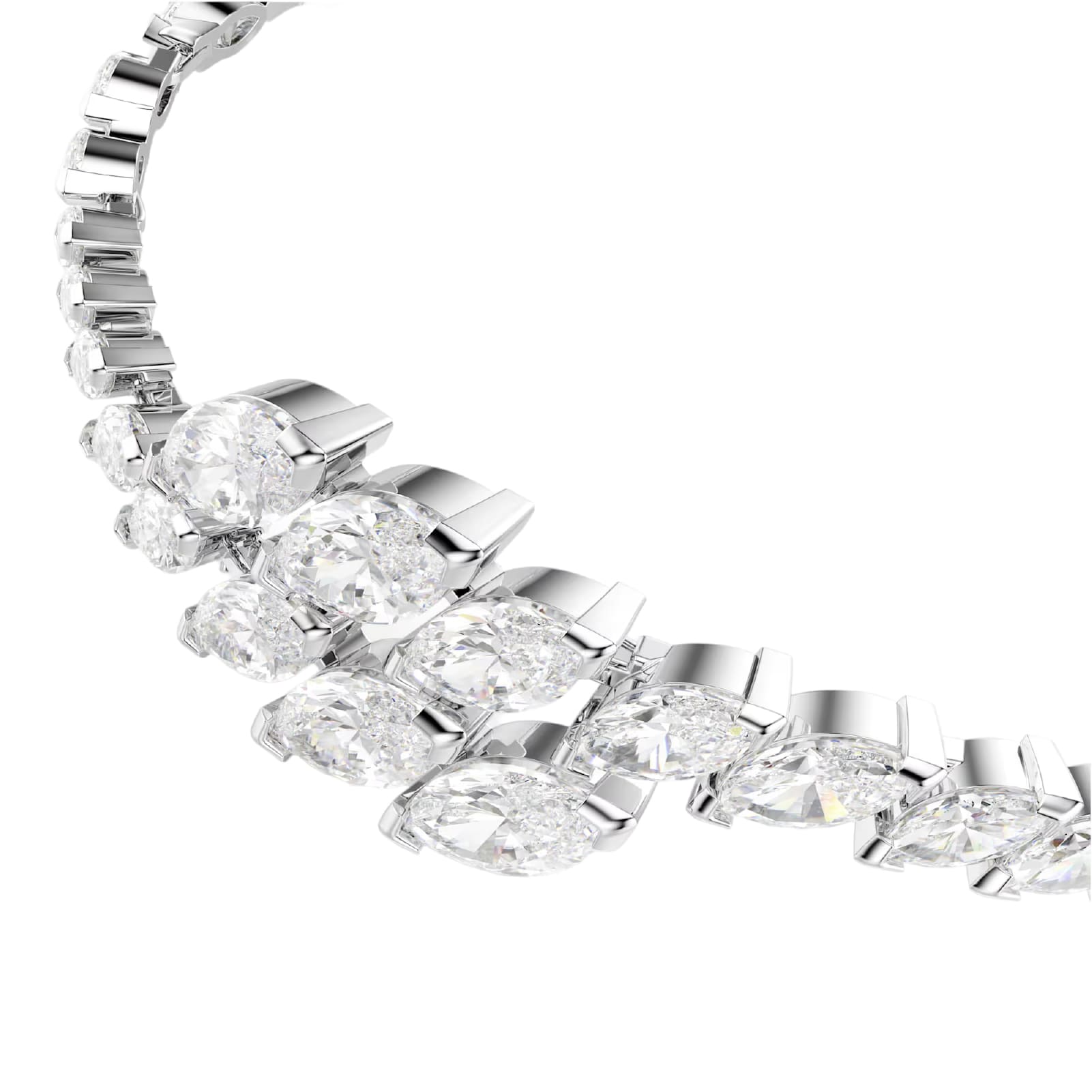 Set collana bracciale orecchini Swarovski Mesmera lega argento MISURA UNICA