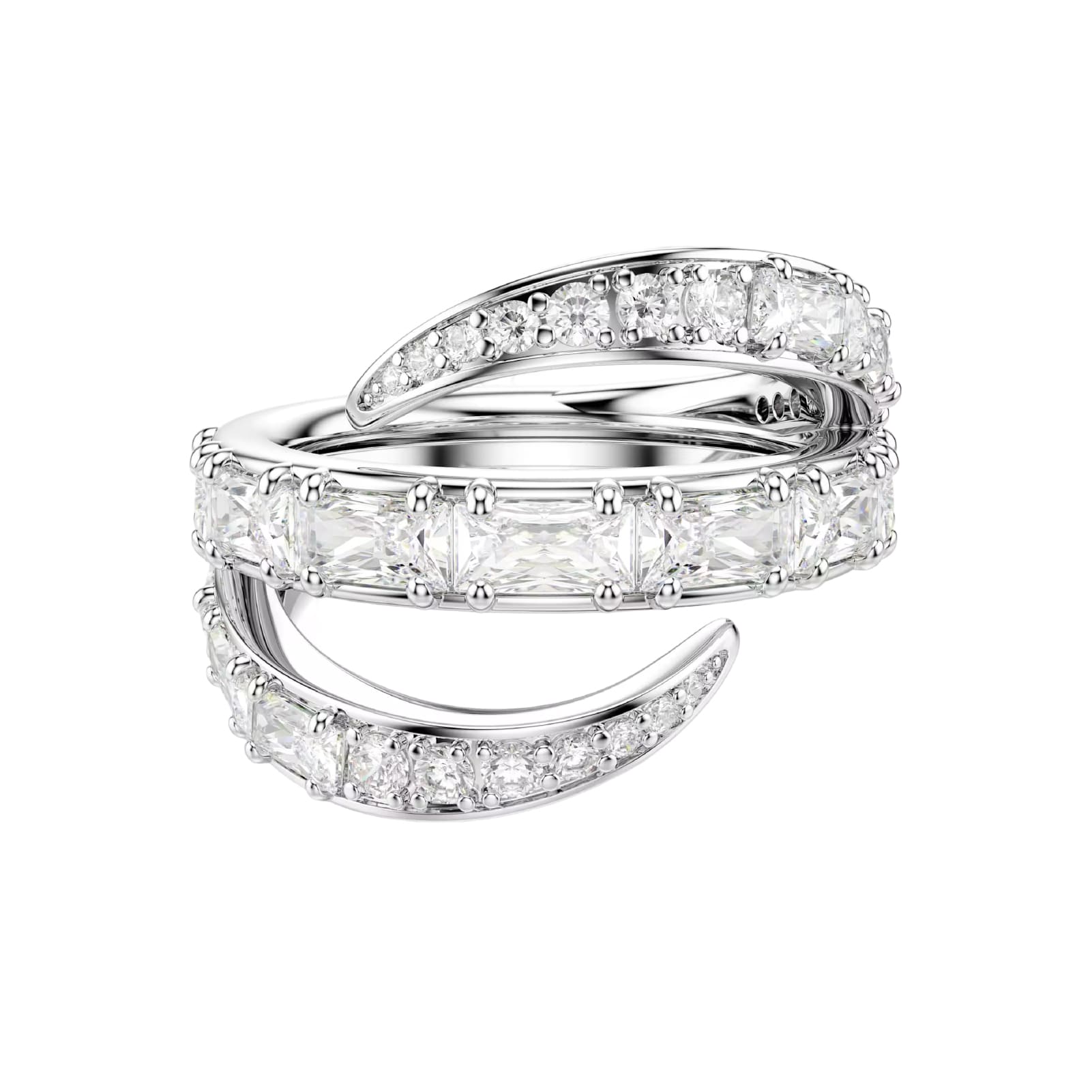 Anello Swarovski Vienna lega argento e zirconi bianchi Regolabile dalla 10 alla 14