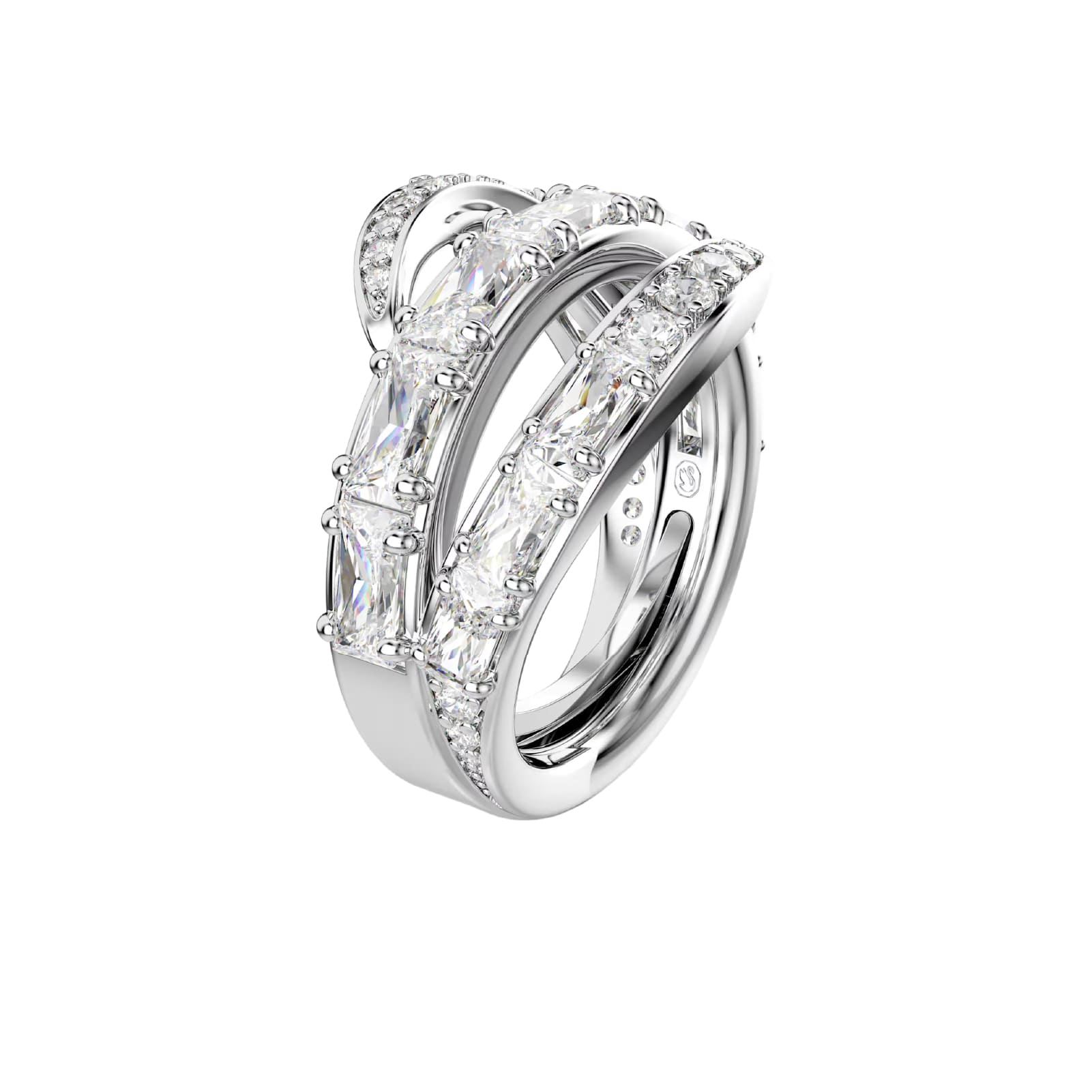 Anello Swarovski Vienna lega argento e zirconi bianchi Regolabile dalla 10 alla 14