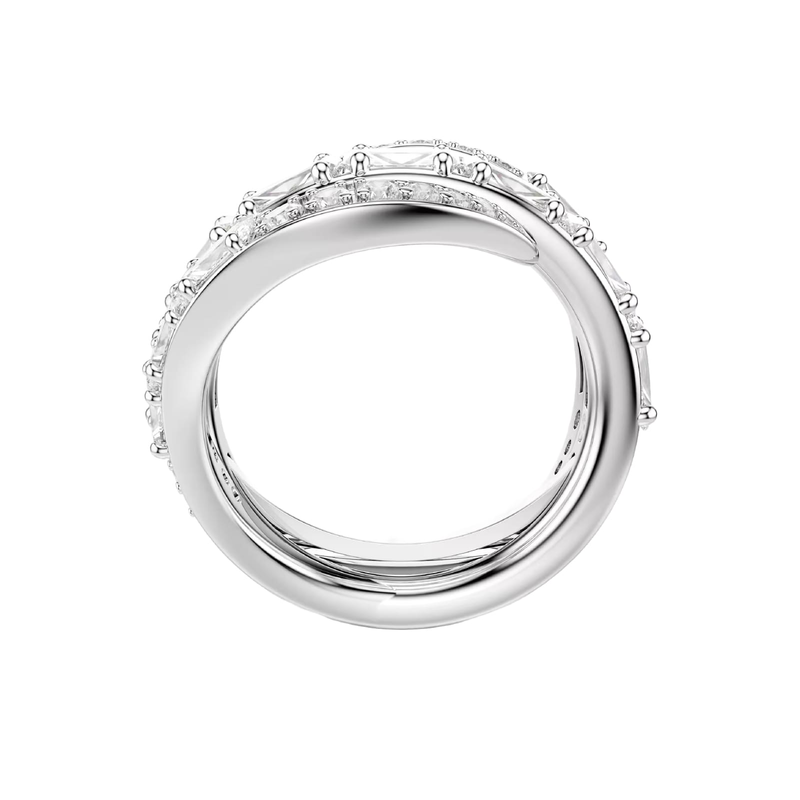 Anello Swarovski Vienna lega argento e zirconi bianchi Regolabile dalla 10 alla 14