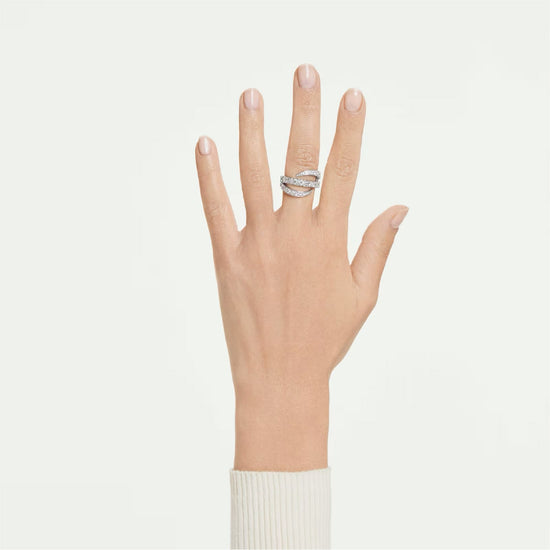 Anello Swarovski Vienna lega argento e zirconi bianchi Regolabile dalla 10 alla 14