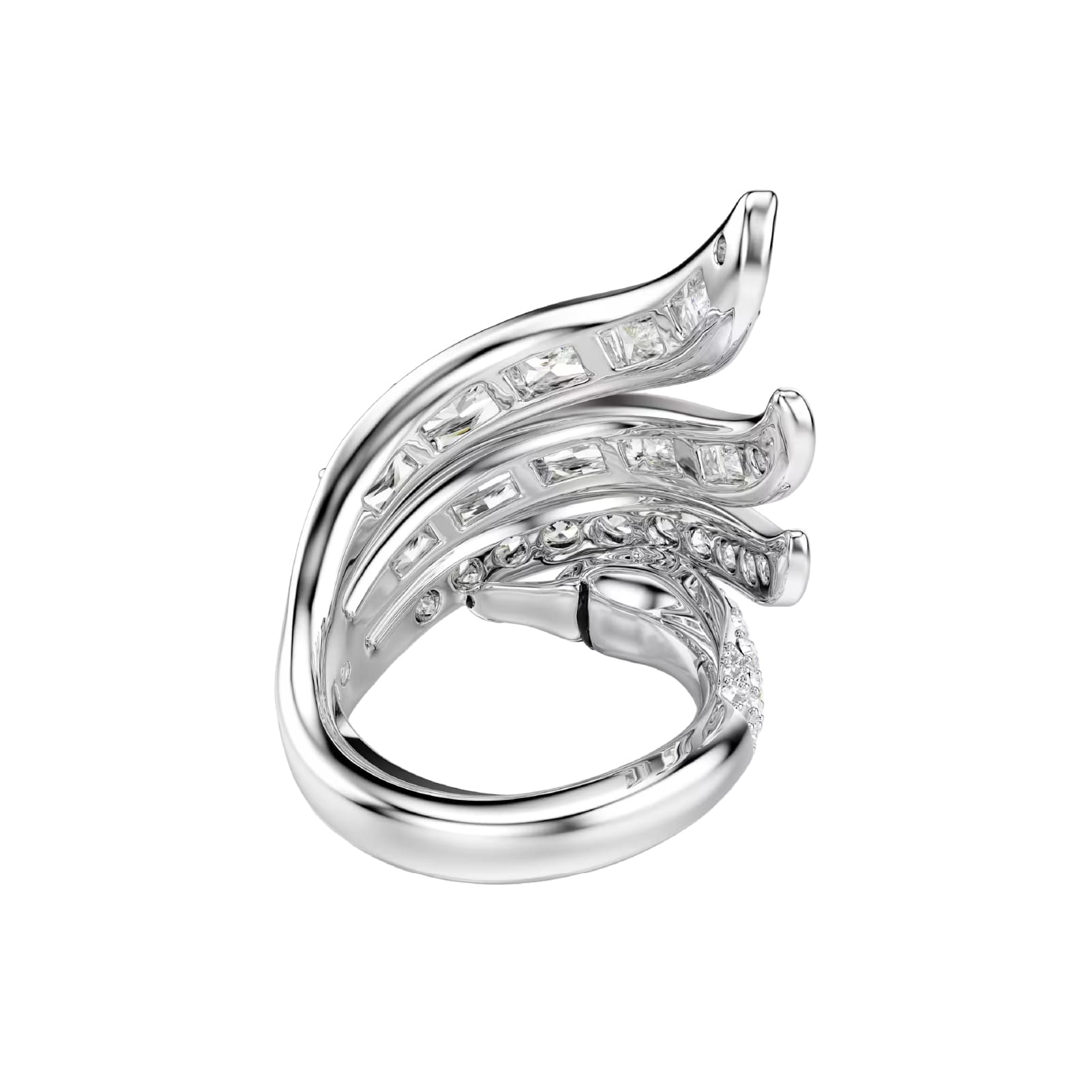 Anello Swarovski Vienna lega argento e zirconi bianchi Regolabile dalla 15 alla 19