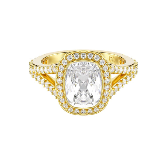 Anello halo Swarovski Una Angelic lega dorata e cristalli 15