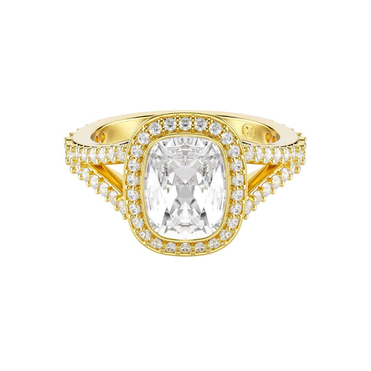 Anello halo Swarovski Una Angelic lega dorata e cristalli 15