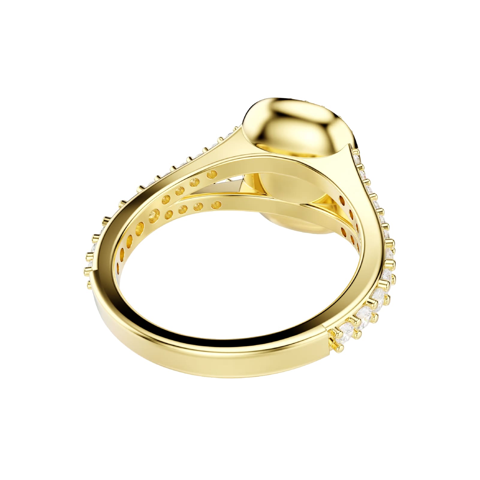 Anello halo Swarovski Una Angelic lega dorata e cristalli 15