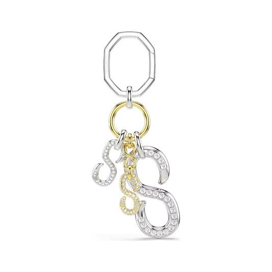 Bagcharm Swarovski Dextera lega argento oro e cristalli MISURA UNICA
