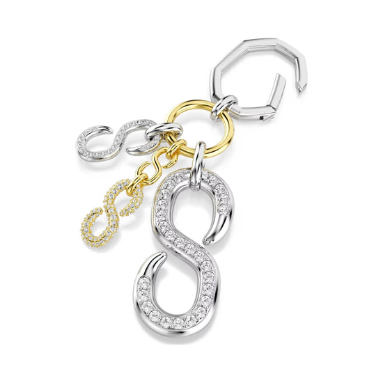 Bagcharm Swarovski Dextera lega argento oro e cristalli MISURA UNICA