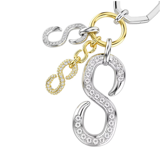 Bagcharm Swarovski Dextera lega argento oro e cristalli MISURA UNICA