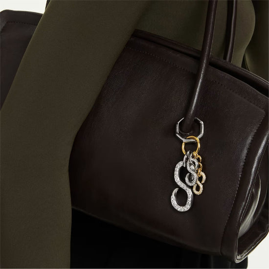 Bagcharm Swarovski Dextera lega argento oro e cristalli MISURA UNICA