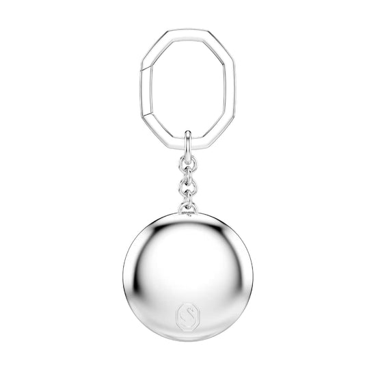 Portachiavi Swarovski in lega argento e crstallo rotondo MISURA UNICA