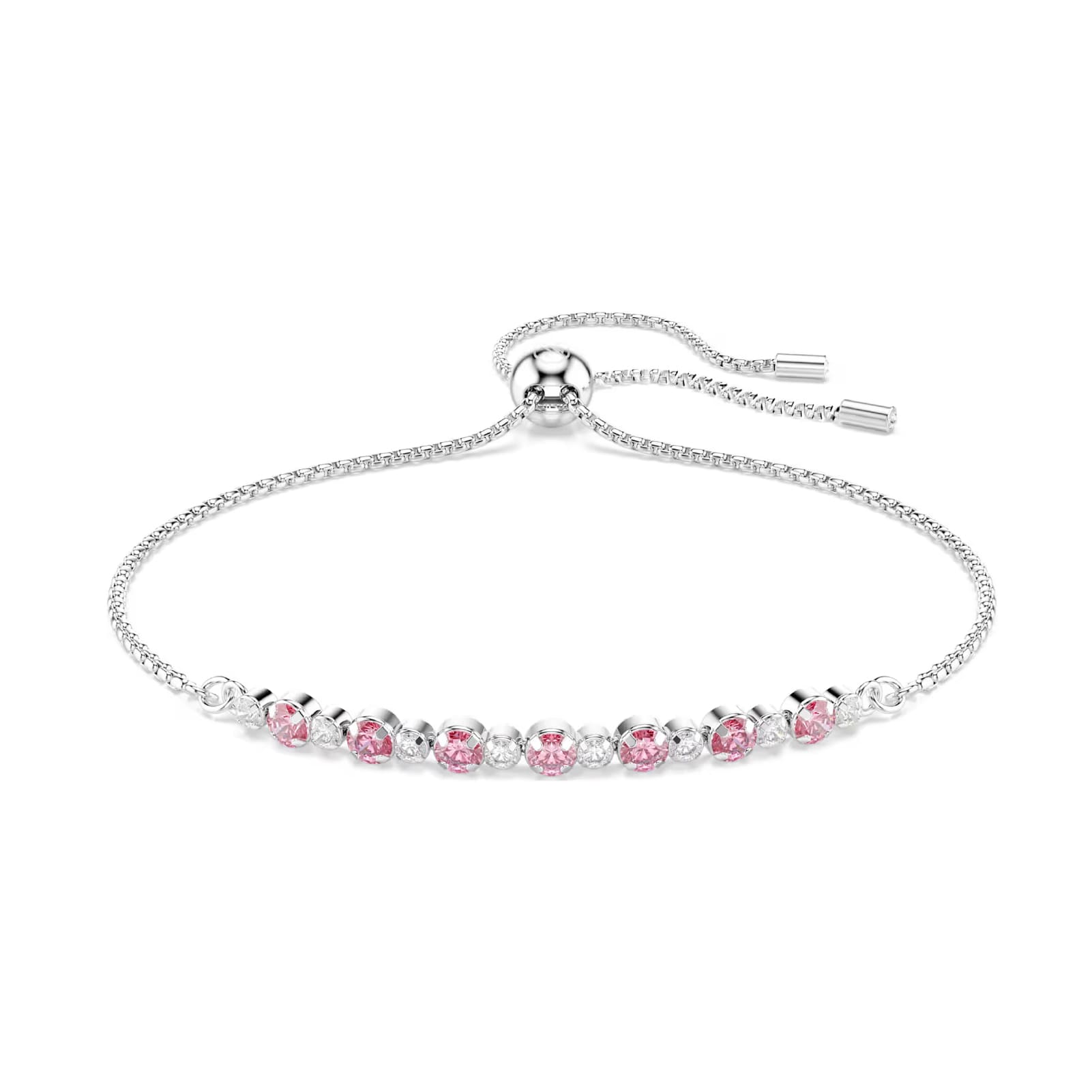 Bracciale regolabile Swarovski Matrix lega argento rosa REGOLABILE