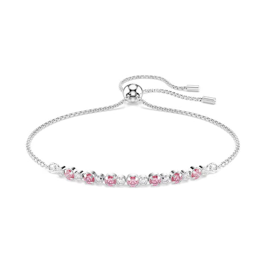 Bracciale regolabile Swarovski Matrix lega argento rosa REGOLABILE