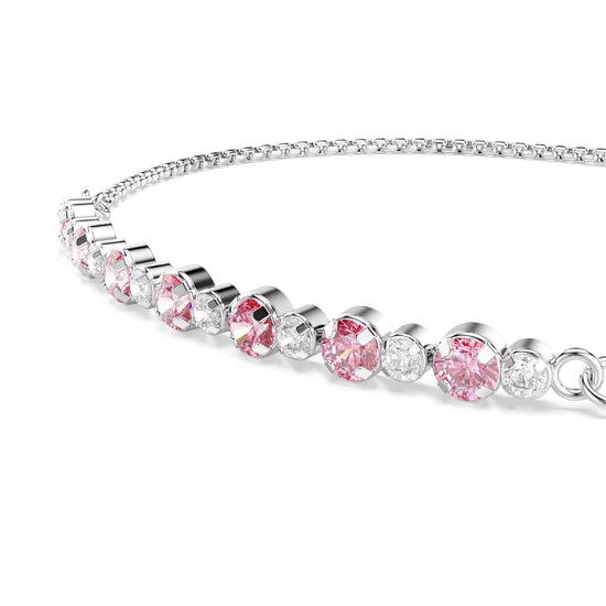 Bracciale regolabile Swarovski Matrix lega argento rosa REGOLABILE