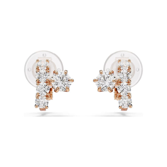 Orecchini a clip Swarovski Matrix lega oro rosa e zirconi MISURA UNICA