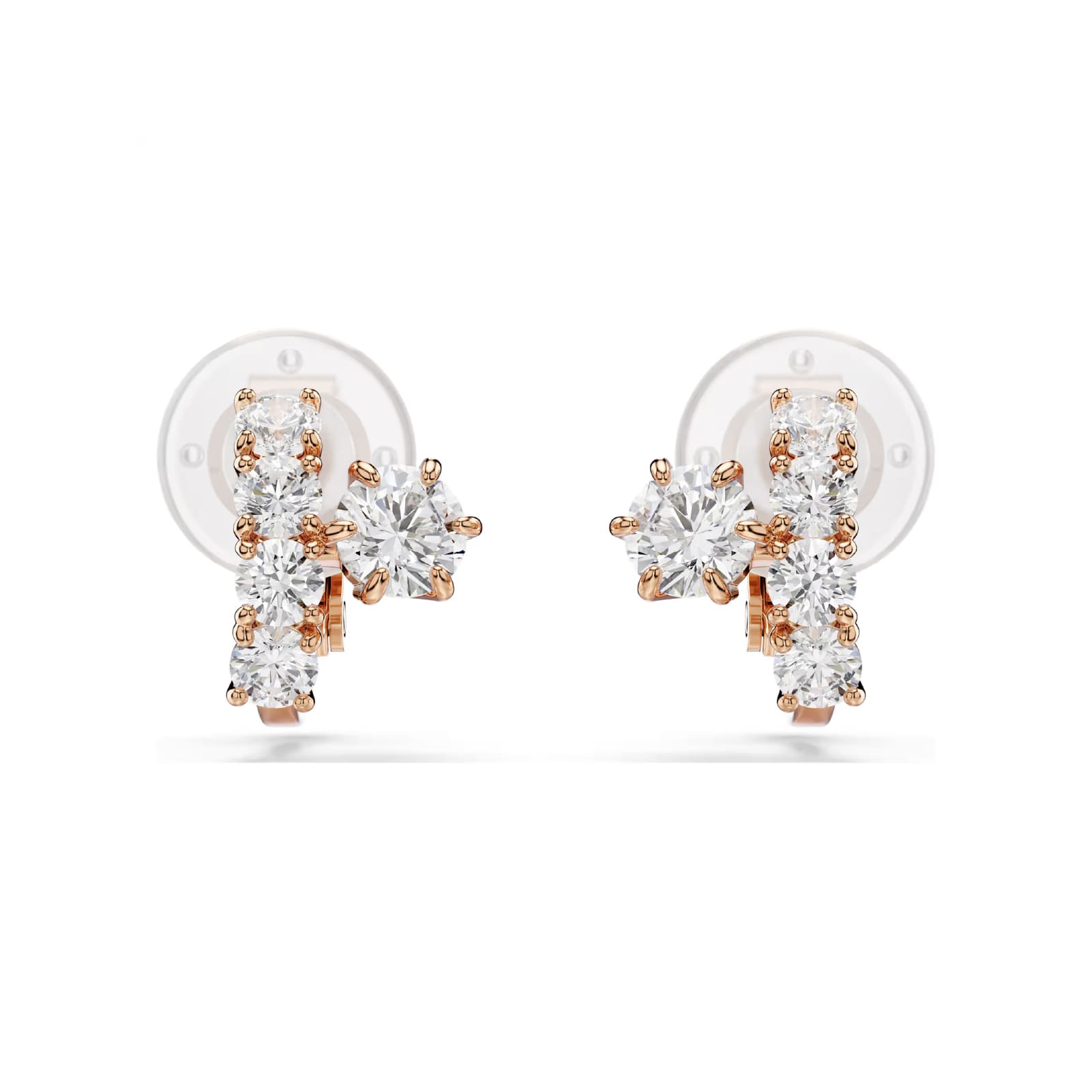 Orecchini a clip Swarovski Matrix lega oro rosa e zirconi MISURA UNICA