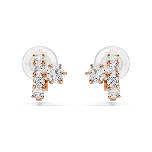 Orecchini a clip Swarovski Matrix lega oro rosa e zirconi MISURA UNICA