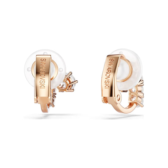 Orecchini a clip Swarovski Matrix lega oro rosa e zirconi MISURA UNICA