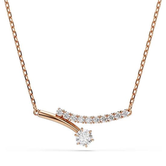 Collana catena Swarovski Matrix lega oro rosa e zirconi MISURA UNICA