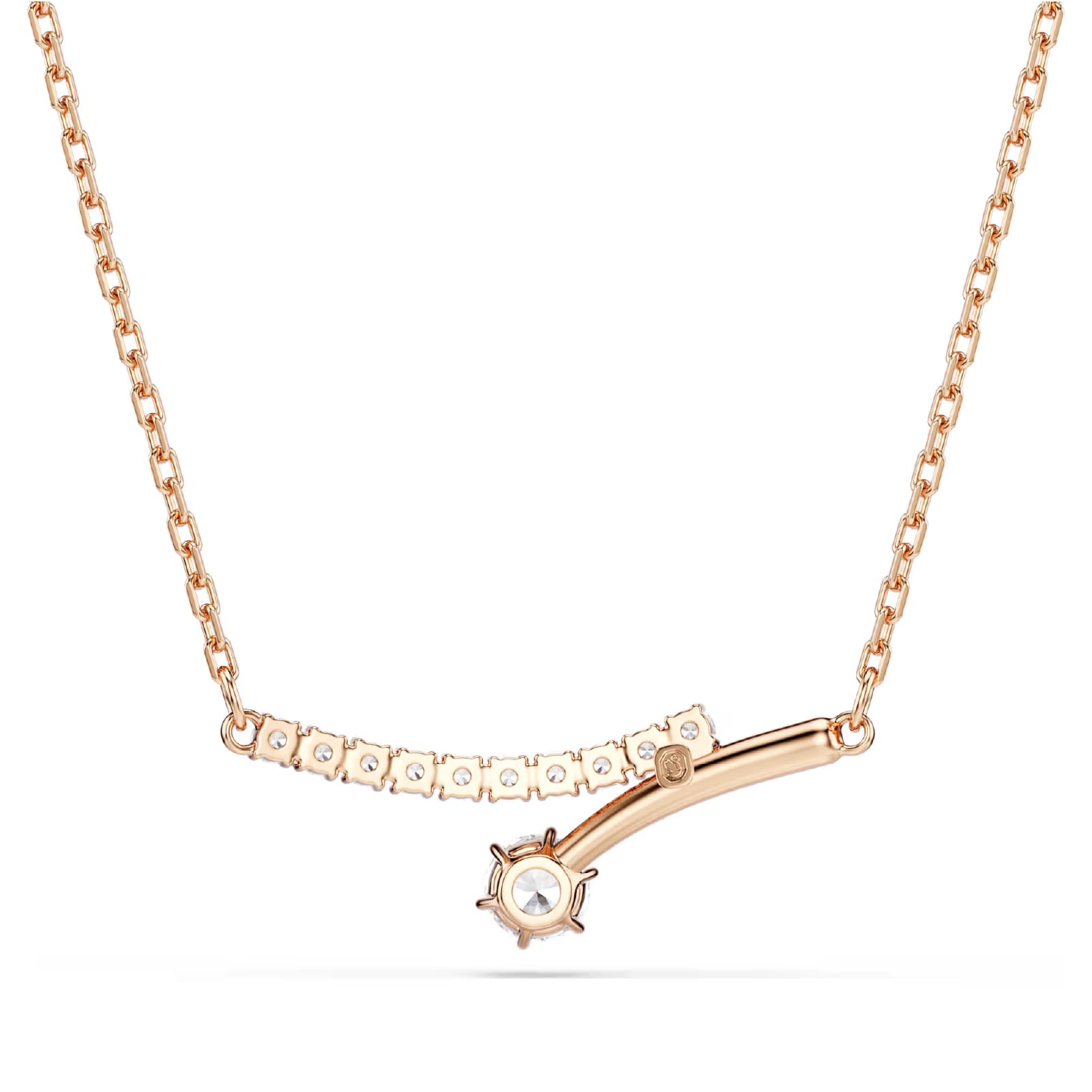 Collana catena Swarovski Matrix lega oro rosa e zirconi MISURA UNICA