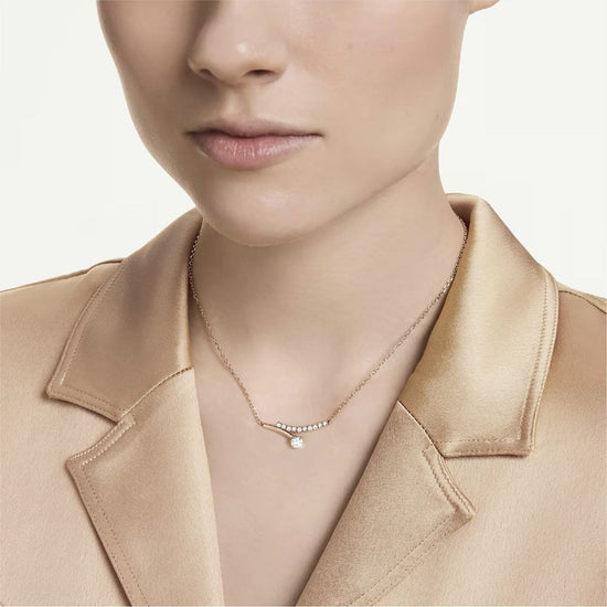 Collana catena Swarovski Matrix lega oro rosa e zirconi MISURA UNICA