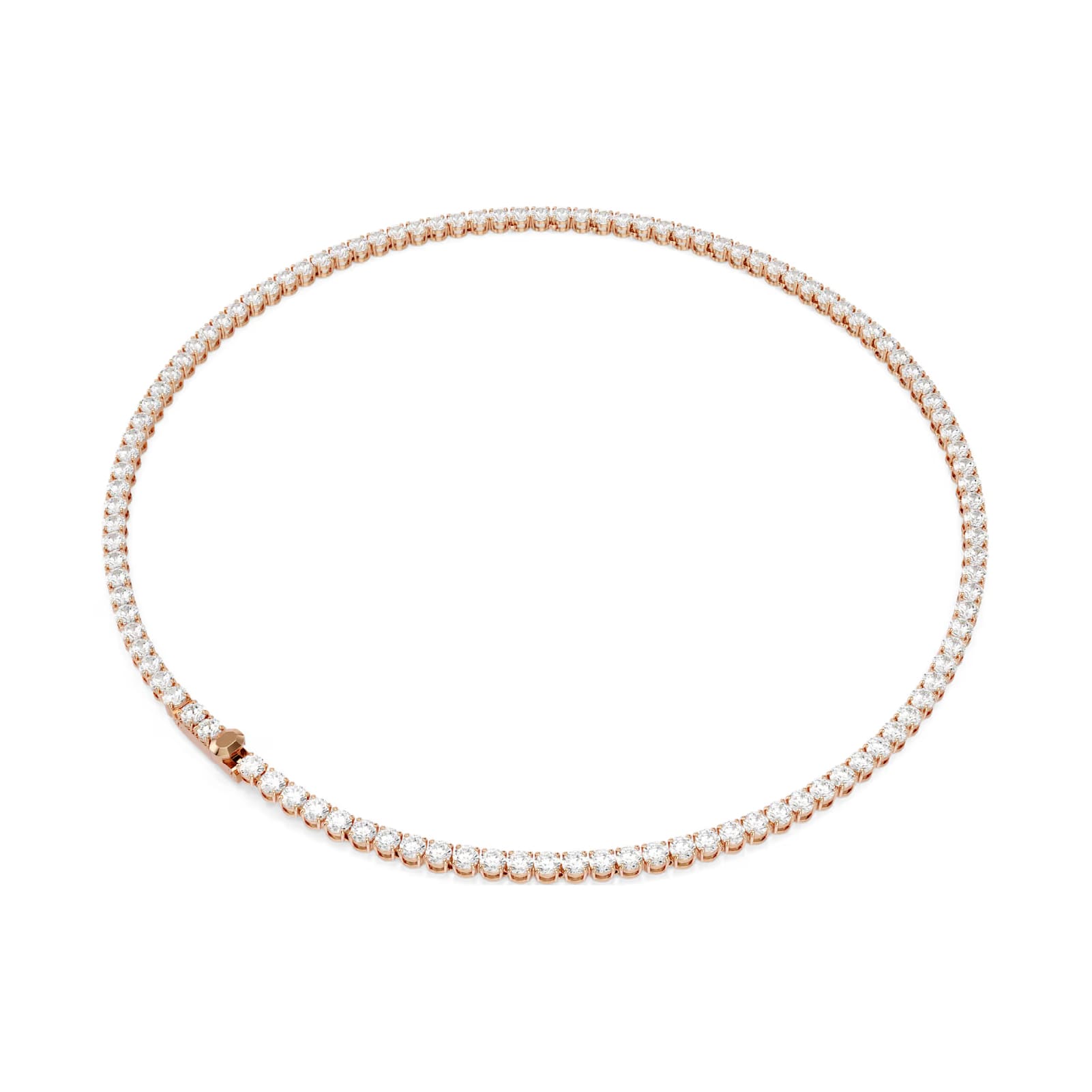 Collana tennis Swarovski Matric lega oro rosa e zirconi MISURA UNICA