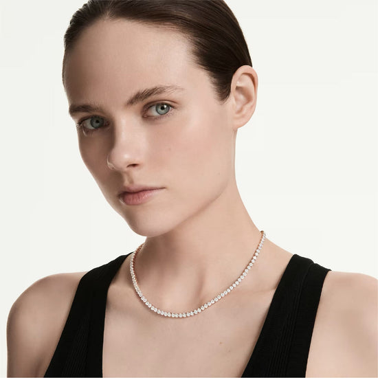 Collana tennis Swarovski Matric lega oro rosa e zirconi MISURA UNICA