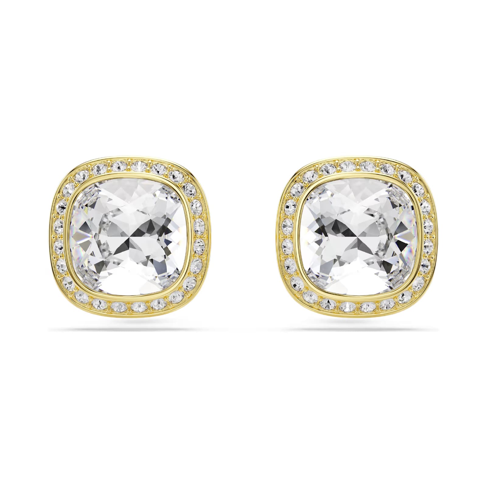 Orecchini lobo Swarovski Una Angelic lega oro e cristalli