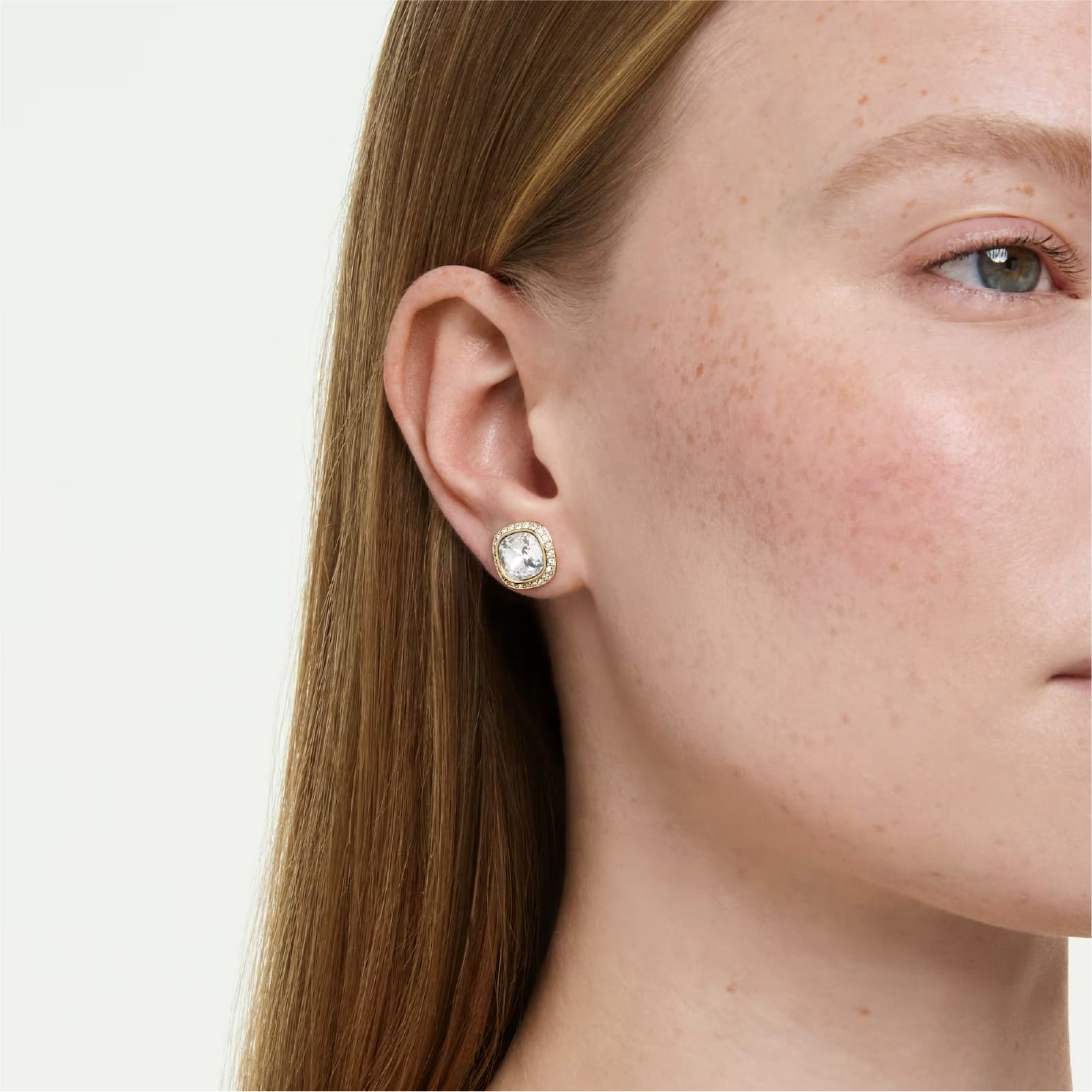 Orecchini lobo Swarovski Una Angelic lega oro e cristalli MISURA UNICA
