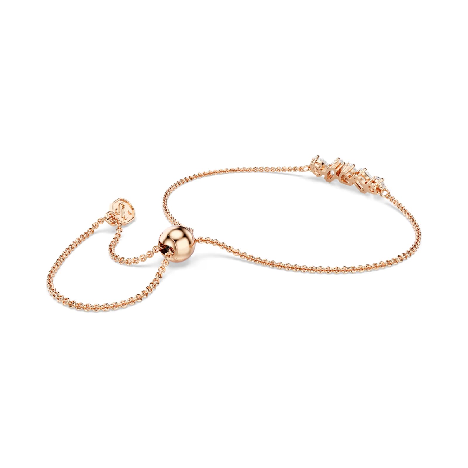 Bracciale regolabile Swarovski Mesmera lega oro rosa zirconi REGOLABILE