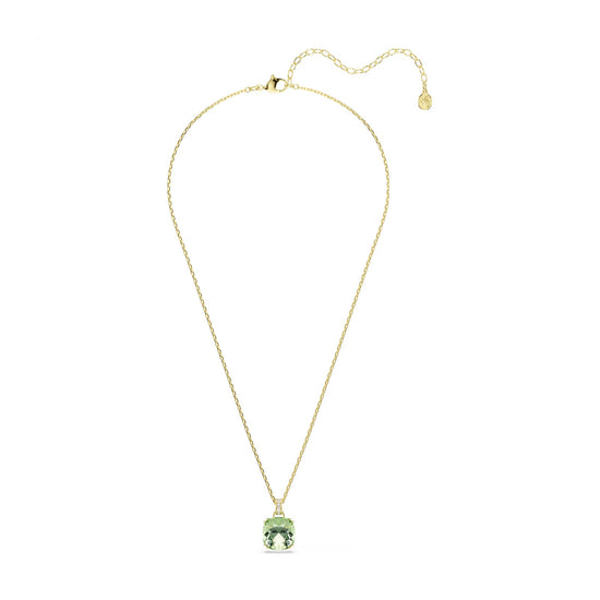 Collana catena Swarovski Millenia lega oro e cristallo verde MISURA UNICA