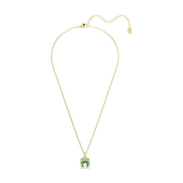 Collana catena Swarovski Millenia lega oro e cristallo verde MISURA UNICA